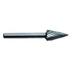 1/4 × 1/2 × 1/8″ SH Cone Shape - HSS - Burr - Americas Industrial Supply