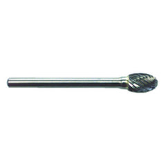 R19 1/4 × 3/8 × 1/8″ SH - Sgl Cut Oval Shape - CBD - Burr - Americas Industrial Supply