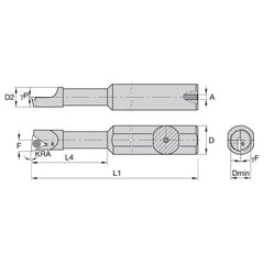 FSBI2505001255R WG STEEL BORING BAR STEPPED - Exact Industrial Supply