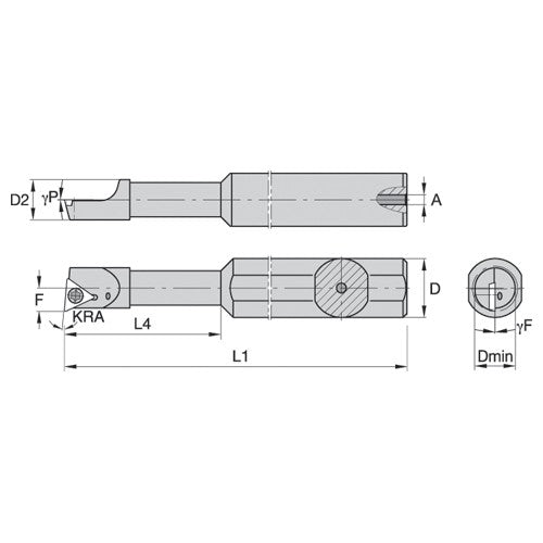 FSBI2506251255R WG STEEL BORING BAR STEPPED - Exact Industrial Supply