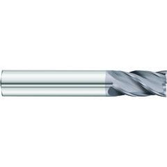 1/4 x 1/4 x 3/4 x 2-1/2 OAL Square 4 Flute Carbide End Mill - Round Shank-AlCrN Coated - Americas Industrial Supply