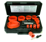 9 Pc. Bi-Metal Electricians and Plumbers Hole Saw Kit - Americas Industrial Supply