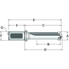 27010S-25FM Flanged T-A® Spade Blade Holder - Straight Flute- Series 1 - Americas Industrial Supply