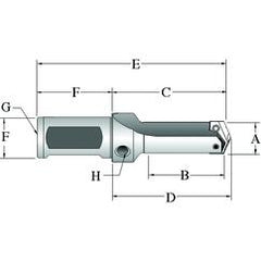 210Y0S-16FM Flanged T-A® Spade Blade Holder - Straight Flute- Series Y - Americas Industrial Supply