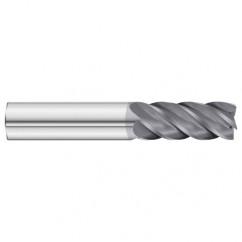 3/4 x 3/4 x 1-1/2 x 4 OAL Square 5 Flute Carbide End Mill - Round Shank-AlCrN Coated - Americas Industrial Supply