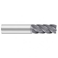 3/8 x 3/8 x 2 x 4 OAL Square 5 Flute Carbide End Mill - Round Shank-AlCrN Coated - Americas Industrial Supply