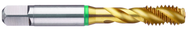 M8x1.25 6H 3-Flute Cobalt Green Ring Semi-Bottoming 40 degree Spiral Flute Tap-TiN - Americas Industrial Supply