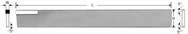 3/16 x 1 x 6" - RH Brazed Hard Steel - Cut-Off Blade - Americas Industrial Supply