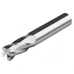 1/2 Dia. x 3 Overall Length 4-Flute .010 C/R Solid Carbide SE End Mill-Round Shank-Center Cut-AlTiN - Americas Industrial Supply