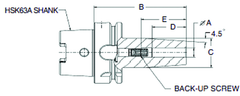 20mm HSK63A Shrink Fit Toolholder - 120mm Gauge Length - Americas Industrial Supply