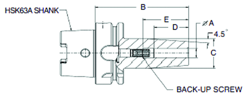 6mm HSK63A Shrink Fit Toolholder - 80mm Gauge Length - Americas Industrial Supply