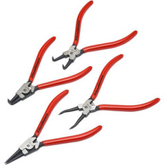 4 Pieces 7″ Fixed Tip Snap Ring Plier Set - Exact Industrial Supply
