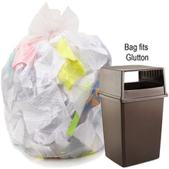 .9 mil, Natural, 43″ × 47″- Case of 100, Revolution Bag Hercules Recycled Low Density Can liners Glutton, - Americas Industrial Supply