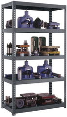 60 x 24 x 84'' - 5-Shelf Boltless Reinforced Shelving Unit (Gray) - Americas Industrial Supply
