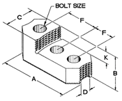 Soft Jaw 1.5mm 60° Serrated Single Step Rev Hard Jaw - Americas Industrial Supply