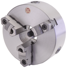 15" 3 Jaw Self Centering Scroll Chuck; Flatback; Steel Body; Top Reversible Jaw - Americas Industrial Supply
