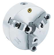Semi-Steel Lathe Chuck - 8'' L-0 Mount; 3-Jaw; 2 Piece Reversible Jaws - Americas Industrial Supply