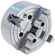 Steel Body Independent Lathe Chuck - 5" Plain Back Mount; 4-Jaw - Americas Industrial Supply