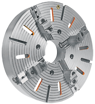 36" 4-Jaw Independent Forged Steel Plain Back Lathe Chuck - Americas Industrial Supply