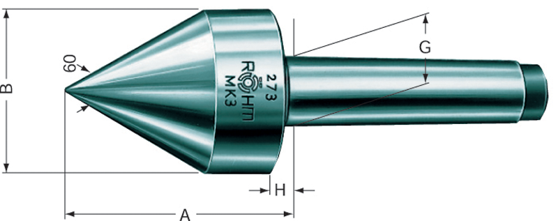 5MT HD 60° Pipe Nose - Live Center - Americas Industrial Supply