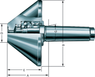 2MT HD 60° Bull Nose - Live Center - Americas Industrial Supply