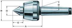 3MT Revolving Tailstock Standard - Live Center - Americas Industrial Supply