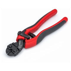 Compact Bolt Cutter with Co-Molded Grip, Spring Return and Locking Latch