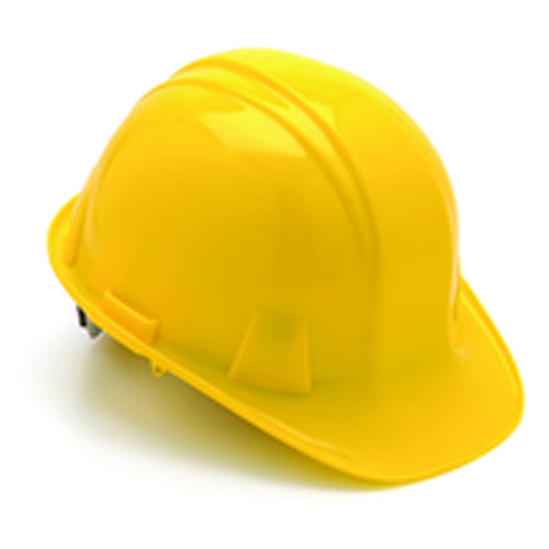 4 Point Ratchet Hard Hat, Yellow - Americas Industrial Supply