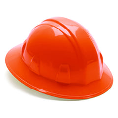 Hard Hat - Orange Full Brim 4 Point Ratchet Style - Americas Industrial Supply