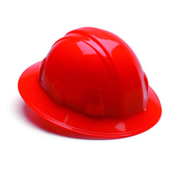 Hard Hat - Hi-Viz Orange Full Brim 4 Point Ratchet Style - Americas Industrial Supply