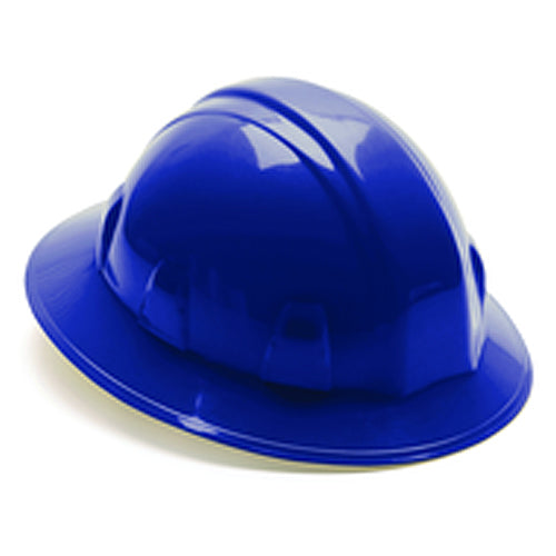 Hard Hat - Blue Full Brim 4 Point Ratchet Style - Americas Industrial Supply