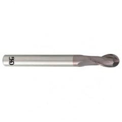 8mm Dia. - 100mm OAL - Carbide - Ball End HP End Mill-2 FL - Americas Industrial Supply