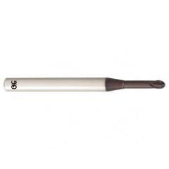 1.8mm Dia. - 60mm OAL - Carbide - Ball End HP End Mill-2 FL - Americas Industrial Supply