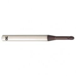 1.4mm Dia. - 60mm OAL - Carbide - Ball End HP End Mill-2 FL - Americas Industrial Supply
