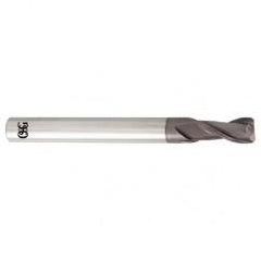 5/8 Dia. x 3-1/2 Overall Length 2-Flute .090 C/R Solid Carbide SE End Mill-Round Shank-Center Cutting-TiALN - Americas Industrial Supply