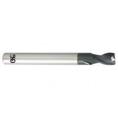4mm Dia. x 70mm Overall Length 2-Flute 0.2mm C/R Solid Carbide SE End Mill-Round Shank-Center Cutting-TiALN - Americas Industrial Supply