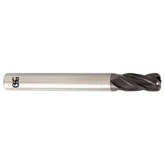 ‎1″ Dia. × 1″ Shank × 1-1/2″ DOC × 4″ OAL, Carbide, TiAlN, 4 Flute, Corner Radius, Solid End Mill - Americas Industrial Supply