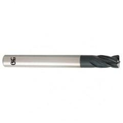 5mm Dia. x 80mm Overall Length 4-Flute 0.2mm C/R Solid Carbide SE End Mill-Round Shank-Center Cutting-TiALN - Americas Industrial Supply