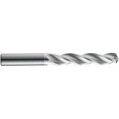#29 Dia. × 0.2362″ Shank × 28 mm Flute Length × 66 mm OAL, 5xD, 124°, TB, 3 Flute, External, Round Solid Carbide Drill - Americas Industrial Supply