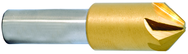 3/4" Size-1/2" Shank-90°-M42;TiN 6 Flute Chatterless Countersink - Americas Industrial Supply