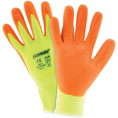 Hi Vis 10 Gauge Yellow HPPE Shell w/ Orange Foam Nitrile Palm Cut Resistant Gloves 2XL - Americas Industrial Supply