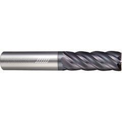 ‎5 Flute - Corner Radius - 1.0000″ (1) Cutter DIA × 1.0000″ (1) Shank DIA × 0.0300″ Radius × 2.6250″ (2-5/8) LOC × 5.0000″ (5) OAL  - APLUS Coated