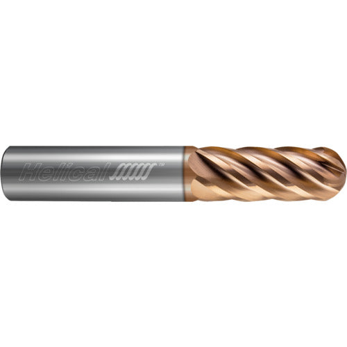 ‎6 Flute - Ball - 1.0000″ (1) Cutter DIA × 1.0000″ (1) Shank DIA × 0.5000″ (1/2) Radius × 1.2500″ (1-1/4) LOC × 4.0000″ (4) OAL  - TPLUS Coated