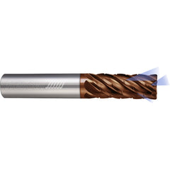 ‎6 Flute - Corner Radius - 0.5000″ (1/2) Cutter DIA × 0.5000″ (1/2) Shank DIA × 0.0300″ Radius × 1.2500″ (1-1/4) LOC × 3.0000″ (3) OAL  - TPLUS Coated