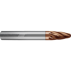 ‎6 Flute - Oval - 0.6250″ (5/8) Cutter DIA × 0.6250″ (5/8) Shank DIA × 5.0000″ (5) Major Radius × 0.1563″ (5/32) Tip Radius × 1.3766″ LOC × 3.5000″ (3-1/2) OAL  - TPLUS Coated