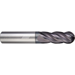 ‎4 Flute - Ball - 0.7500″ (3/4) Cutter DIA × 0.7500″ (3/4) Shank DIA × 0.3750″ (3/8) Radius × 4.0000″ (4) LOC × 6.5000″ (6-1/2) OAL  - APLUS Coated