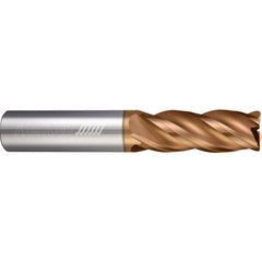 ‎4 Flute - Corner Radius - 0.5000″ (1/2) Cutter DIA × 0.5000″ (1/2) Shank DIA × 0.0900″ Radius × 1.2500″ (1-1/4) LOC × 3.0000″ (3) OAL  - TPLUS Coated