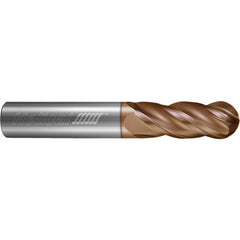 ‎4 Flute - Ball - 0.4375″ (7/16) Cutter DIA × 0.4375″ (7/16) Shank DIA × 0.2180″ (7/32) Radius × 0.8750″ (7/8) LOC × 2.7500″ (2-3/4) OAL  - TPLUS Coated