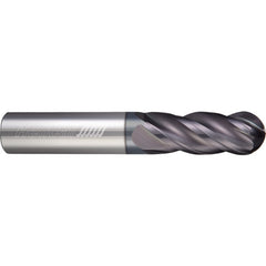 ‎4 Flute - Ball - 20.000 mm Cutter DIA × 20.000 mm Shank DIA × 10.000 mm Radius × 40.000 mm LOC × 100.000 mm OAL  - APLUS Coated