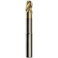 6 x 6 x 9 x 75mm w/24mm Reach Ball Nose 3 Flute Carbide M223N Streaker End Mill-ZrN - Americas Industrial Supply
